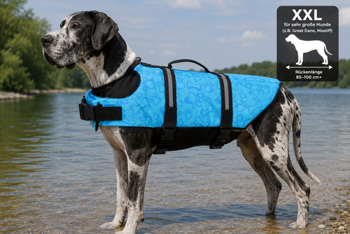 Hundeschwimmweste xxl blau - hundeschwimmweste,